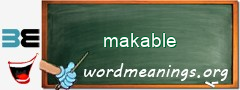 WordMeaning blackboard for makable